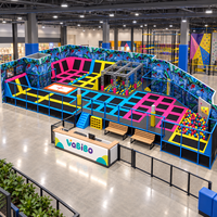 Équipement de parc de trampolines sur mesure Vabibo Factory TP029, trampoline commercial intérieur, mousse haute densité, basketball familial, FEC