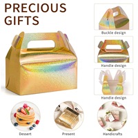Boîte à gâteau en carton, emballage pour pâtisserie, mousse, boîte en papier avec poignée