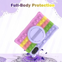 Étui de tablette en silicone pour enfants, vente en gros, avec protection à 360° °   Support rotatif et poignée, housse de protection antichoc et anti-chute pour Redmi Pad 2 11 pouces