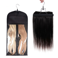 Extension Packaging Bags Wig Garment Storage Bag for Hair With Wooden Hanger Hair Bag