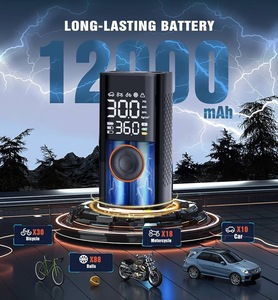 Máy bơm hơi lốp xe Máy nén khí cầm tay Máy bơm không khí mini không dây cầm tay có đồng hồ đo áp suất kỹ thuật số 150PSI 3X bơm hơi nhanh - Product Image 2