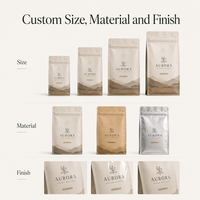 Bolsa de Café con Fondo Plano, Impresión Personalizada, con Válvula y Cierre, para Empacar Granos de Café Tostado y Marcas de Café de Marca Privada