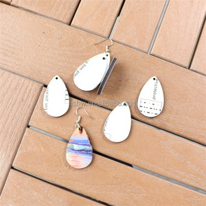 MDFSUB – Supports vierges en MDF pour boucles d'oreilles, forme goutte d'eau, double face, pour sublimation, 30x45mm, 3mm, unisexe - Product Image 3