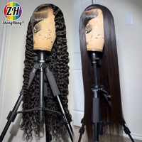 Perruque brésilienne sans colle 13x6 13x4 HD Lace Front, cheveux humains vierges SDD bruts ultra-lisses, 30 pouces de long, pré-épilée avec baby hair