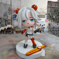 Figurine de dessin animé en résine personnalisée, sculpture de personnage IP réaliste, poupée mascotte sur mesure pour affichage au sol