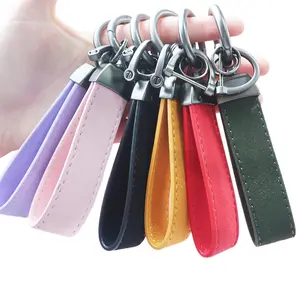 Customized personalized leather wrist strap key chains and logo