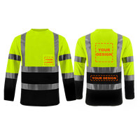 Séchage rapide travail de nuit sécurité Construction atelier uniforme de sécurité personnalisé à manches longues haute visibilité réfléchissant sécurité vêtements de travail chemise