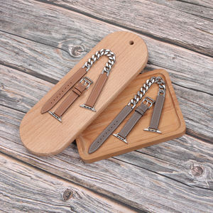 Pour <span class=keywords><strong>bracelet</strong></span> de <span class=keywords><strong>montre</strong></span> apple femmes 49mm 46mm 38mm acier inoxydable mélange cuir de vache Double Tour luxe 20mm <span class=keywords><strong>hublot</strong></span> omega <span class=keywords><strong>bracelet</strong></span> de <span class=keywords><strong>montre</strong></span> - Product Image 1