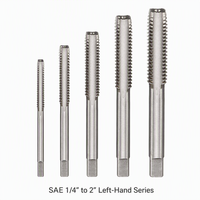 Tap Mesin Ulir Kiri TiN Coated HSS SAE 1/4-2 Inch Straight Flute HRC62 Tap Ulir Kiri untuk CNC Baja Stainless
