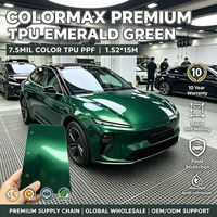 Film de protection de peinture auto-adhésif pour voiture, série métallique brillante, 1,52*15m, TPU, film de protection de carrosserie complète, film changeant de couleur