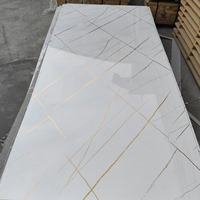 Panneau mural en plastique PVC imperméable de style classique, effet marbre UV, pour la décoration intérieure