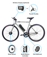 Kit de Conversión de Bicicleta Eléctrica 100% Legal para Carreteras Europeas, 25 km/h, 250 W, 350 W de Potencia con Sensor de Torque, Asistencia Pedelec para Desplazamientos Urbanos