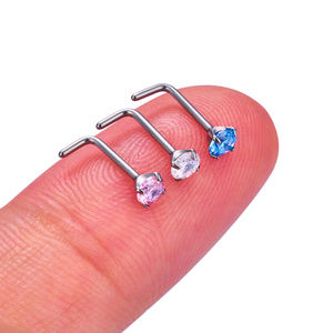 <span class=keywords><strong>Piercing</strong></span> de <span class=keywords><strong>nez</strong></span> unisexe pour enfants en titane, forme cœur, style punk, 13 mm, 20G, ASTM F136, bijou corporel tendance pour <span class=keywords><strong>narine</strong></span> - Product Image 6