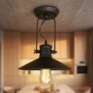 Adjustable Height Pendant <b>Light</b> Industrial <b>Ceiling</b> Lamp Adjustable Distance Hanging <b>Light</b> for Home <b>Office</b> Dining Area - Product Image 3
