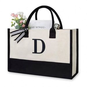 Bolsa de Regalo de Lona Personalizada para Maestros y Amigos, Bolsa de Mano de Lona de Algodón con Letras Impresas y Logotipo Personalizado - Product Image 5