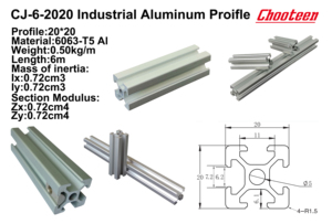 Profilés en alliage d'<span class=keywords><strong>aluminium</strong></span> CJ-6-<span class=keywords><strong>2020</strong></span> à <span class=keywords><strong>prix</strong></span> d'usine Profilés en <span class=keywords><strong>aluminium</strong></span> d'extrusion <span class=keywords><strong>de</strong></span> 20mm - Product Image 6