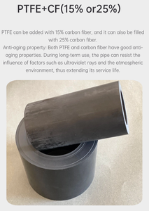 PEEK bahan kustom <span class=keywords><strong>PTFE</strong></span> pipa dan batang F4 plastik ukuran kustom <span class=keywords><strong>PTFE</strong></span> Plus serat karbon bahan tabung perlengkapan Pipa Pipa pipa - Product Image 4