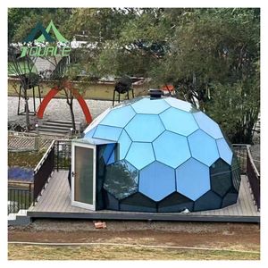 Tenda a Cupola di Vetro di Alta Qualità per <span class=keywords><strong>Resort</strong></span> <span class=keywords><strong>Glamping</strong></span> 6M 7M 8M, Hotel Igloo, Tenda Geodetica a Cupola - Product Image 4