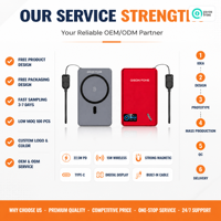 Batterie externe portable 10000 mAh avec charge magnétique sans fil et support, design compact 5000 mAh pour les trajets quotidiens et le transport de poche