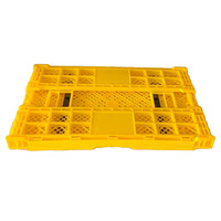 Caisse en plastique pliable empilable 600*400*220 mm pour l'agriculture, les fruits, les légumes, vente en gros, panier en plastique pliable