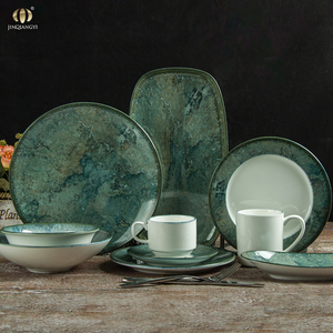 China Vajilla Marcas Estilo europeo Juego de platos de porcelana Vajilla Azul Danubio Vajilla de cerámica Proveedor - Product Image 1