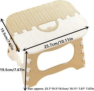 Tabouret pliant épais en plastique pour la maison, idéal pour changer de chaussures, portable, pour l'extérieur et la pêche - Product Image 2