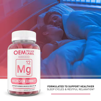 Gummies de magnésium en marque blanche OEM, 60 unités, végétaliennes, supplément à base de plantes, distributeur