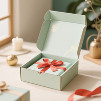 Boîte en carton pour bijoux Magenta Gif avec doublure éponge Lot de coton inséré pour le stockage et la présentation