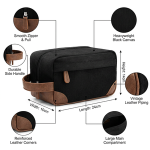 Custom Toiletry Hanging Dopp Kit Water Resistant Polyester Shaving <strong>Large</strong> <strong>Capacity</strong> <strong>Travel</strong> Makeup Wash <strong>Bag</strong> for Men Manufacturer - Product Image 2