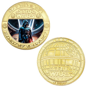 Monete d'Oro Commemorative a Tema Film Americani Star Wars, Placcate in Oro su Entrambi i Lati, Distintivi in Metallo - Product Image 3