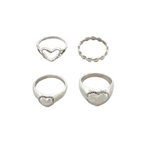 Ensemble de bagues de phalange en argent vintage 2026, style classique pour femme, bijoux en alliage avec breloque diamant pour femme