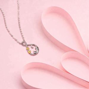 <span class=keywords><strong>DaWanda</strong></span> joyas y bisutería joyas de plata colgante de moda colgante de gato oro pata impresión infinito collar de forma de amigos - Product Image 2