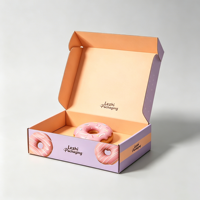 Boîtes en papier pliables écologiques de qualité alimentaire, style personnalisé, pour macarons, beignets, biscuits, pain, gâteaux, emballages de beignets, boîtes en papier de qualité supérieure