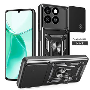 Funda Protectora para Teléfono con Soporte Giratorio de TPU+PC para <span class=keywords><strong>ZTE</strong></span> Blade V70 4G/A51/A52/Nubia NEO 3 5G/Axon 60, Anti-Caídas, Ventana Deslizante, Cubierta Trasera Móvil - Product Image 2