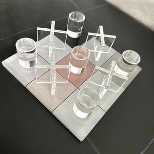 Jeu de société XO en acrylique personnalisé, jeu d'échecs en trois parties, jeu de société spécial en acrylique <span class=keywords><strong>Tic</strong></span> <span class=keywords><strong>Tac</strong></span> Toe pour les fêtes à domicile, jeu de table pour la famille - Product Image 3