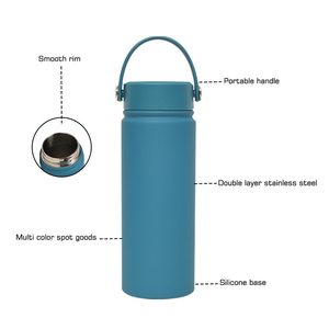 Nuevo Diseño 2026, Botella Deportiva de Acero Inoxidable de 500 ml (17 oz), Boca Ancha, Asa Portátil, Aislamiento al Vacío, Termo - Product Image 4