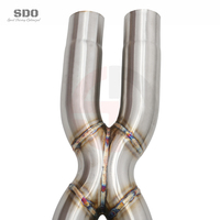 Tubo de Escape de Alto Rendimiento SDO T304, Tubo Intermedio en X para Maserati Gran Turismo GT M145 4.2L 4.7L 2007-2019 con Catalizador y Tubo de Bajada