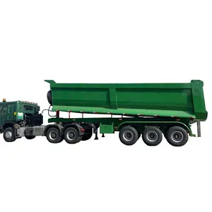 شاحنة هيدروليكية مستعملة لشحن النفايات نصف مقطورة مع نصف محور جانبي خلفي 40/50/60 طن شاحنة تصنيع لنفايات النفايات