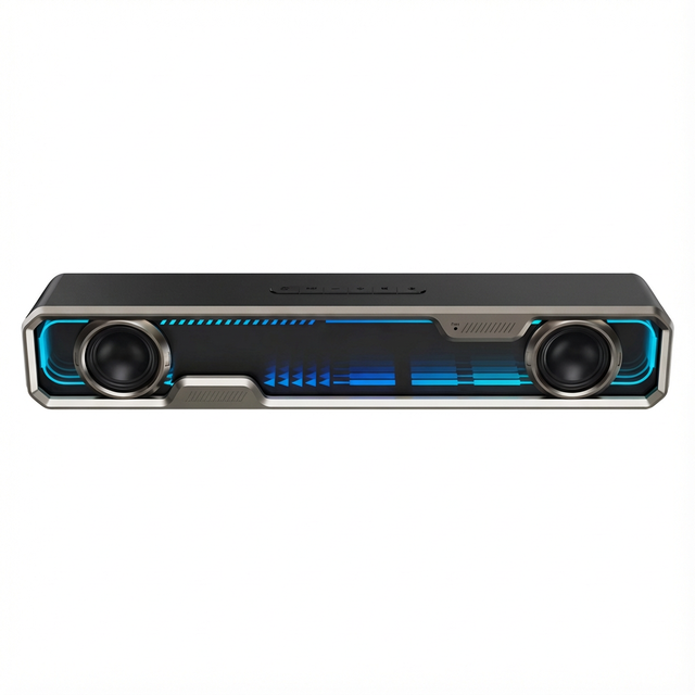 PJT-BSP2321 Soundbar Crisp Audio + Stunning RGB Lighting (Metallic Build) 36Hz-16KHz Frequency Range 5-10W