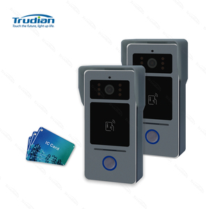 Trudian 7 pulgadas visión nocturna puerta entrada <span class=keywords><strong>2</strong></span> sistema de intercomunicación con cable RFID desbloquear Cámara timbre puerta Teléfono para casa Villa - Product Image 3