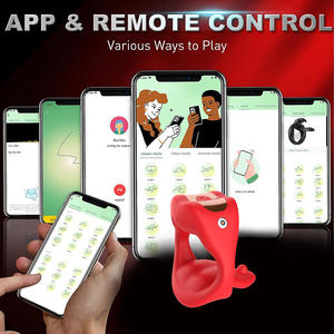 Aplicación vibrador masajeador de próstata anillo de bloqueo para retrasar la eyaculación aumentar el tiempo de placer anillo de bloqueo de Control remoto de lengua - Product Image 3