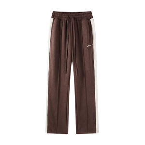 360 GSM autunno/inverno 2023 pantaloni da Jogging da uomo senza spalline di colore puro pantaloni sportivi da uomo in cotone organico - Product Image 5