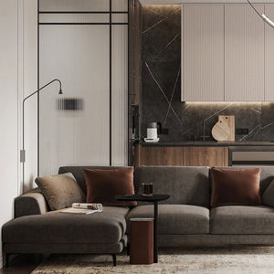 Solución Integral para Proyectos Inmobiliarios Diseño de Modelos 3D Dormitorio Tipo <span class=keywords><strong>Penthouse</strong></span> Sala de Estar Muebles con Características de Almacenamiento Personalizables - Product Image 2