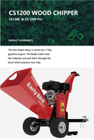 Machine spéciale industrielle de découpe et de hachage du bois de 15 CV pour l'aménagement paysager avec moteur et composants de roulement