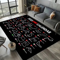 Tapis décoratif sur mesure sur le thème du sport automobile de Formule 1, tapis pour les amateurs de course, tapis imprimé circuit de F1 Imola Monaco, tapis quatre saisons