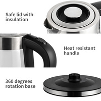Appareil ménager SKD CKD 2,5 l appareil à thé turc samovar appareil à thé électrique en verre avec théière