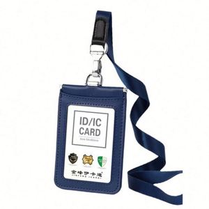High Quality Personalized Leather Photocard <b>Holder</b> Business Pu <b>Card</b> <b>Holder</b> With Lanyard - Product Image 6