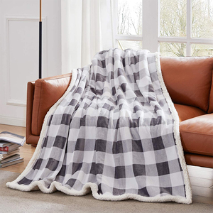 Cổ điển Heavyweight ấm mềm in flannel sang trọng chăn Vua Kích thước mềm mờ chăn cho ghế sofa giường - Product Image 6
