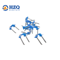 Agrafes métalliques isolées HZQ pour câbles électriques NM, BX, MC, AC, UF, bleues, fabriquées en Chine