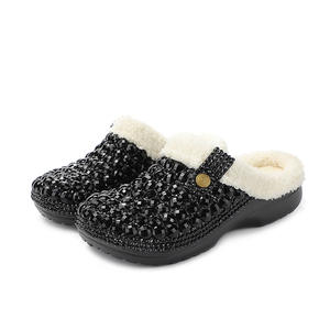 <span class=keywords><strong>Ciabatte</strong></span> da interno invernali con plateau di lusso da <span class=keywords><strong>donna</strong></span> in peluche scarpe <span class=keywords><strong>chiuse</strong></span> e pelose con strass e paillettes per la casa pantofole da <span class=keywords><strong>donna</strong></span> - Product Image 5